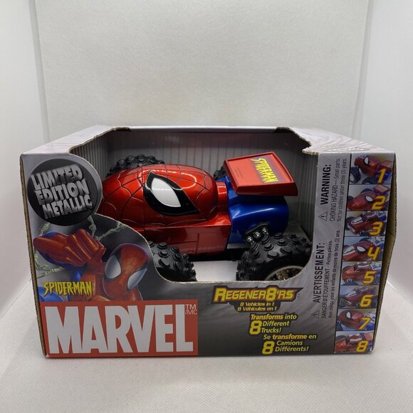 The Amazing Spider-Man Regener8’rs 8 Vehicles In 1 Toy Vehicle Car Marvel - Picture 16 of 16
